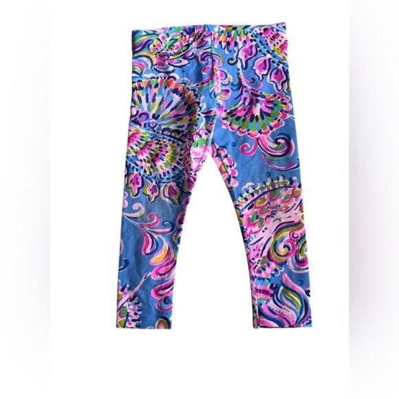 Lilly Pulitzer Other - Lilly Pulitzer Toddler Girls Luxletic Leggings Mermaid Grotto Print XS UPF Prote